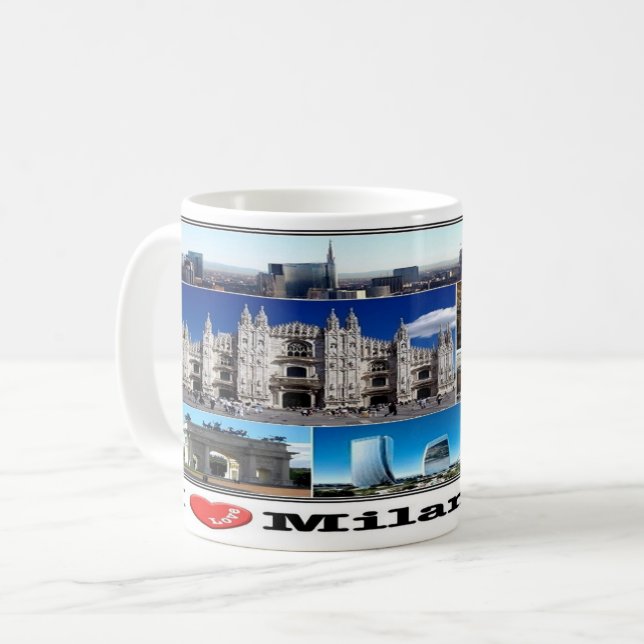 Caneca De Café IT Itália - Milão Milano - (Frente Esquerda)