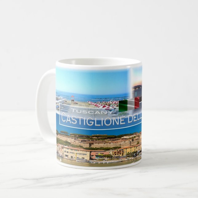 Caneca De Café IT Itália - Toscana - Castiglione della Pescaia - (Frente Esquerda)