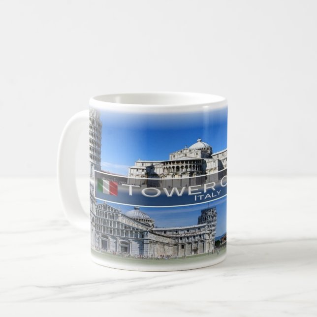 Caneca De Café IT Itália - Toscana - Torre De Pisa - (Frente Esquerda)