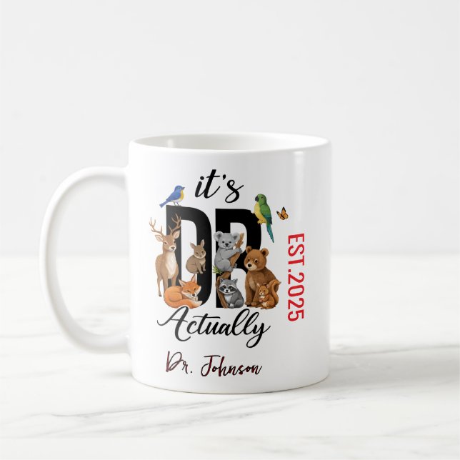 Caneca De Café It’s Dr. Actually Animals | Funny Doctor Day (Esquerda)