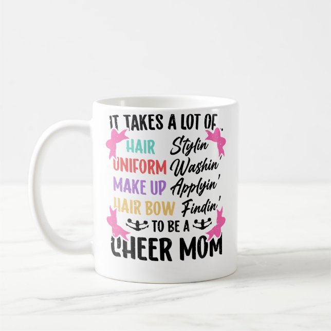 Caneca De Café It Takes A Lot To Be A Cheer Mom Funny Cheerleadin (Esquerda)