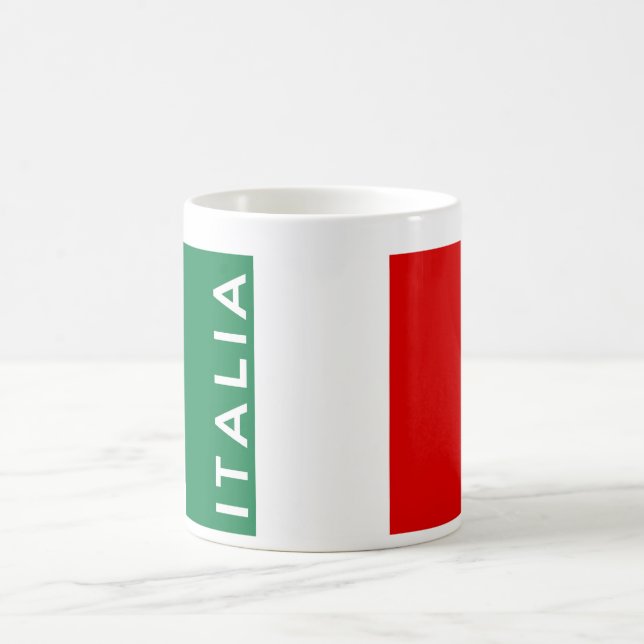 Caneca De Café itália bandeira país nome do texto (Centro)