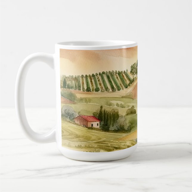 Caneca De Café Itália Cêntrica do País Itália Aquarela (Esquerda)