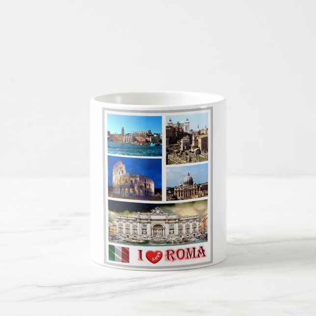 Caneca De Café Itália - Lácio - Roma - I Love (Centro)