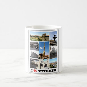 Caneca De Café Itália - Lácio - Viterbo - Eu Amo -