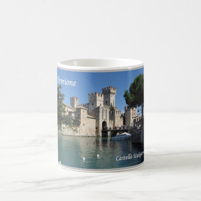 Caneca De Café Itália - Lago Garda - Sirmione - Castello Scaliger (Centro)