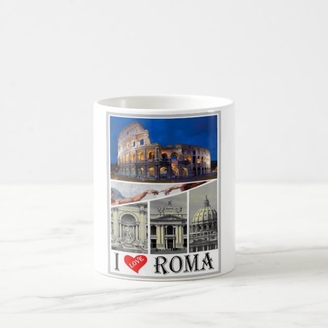 Caneca De Café Itália - Lazio - Roma - Eu Amo - (Centro)