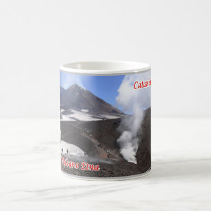 Caneca De Café Itália - Sicília - Catania - Etna -