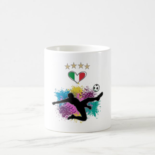 Caneca De Café Itália Splash Bandeira do Ventilador de Futebol (Centro)