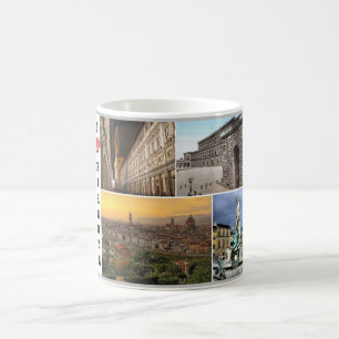 Caneca De Café Itália - Toscana - Florença - Mosaico -