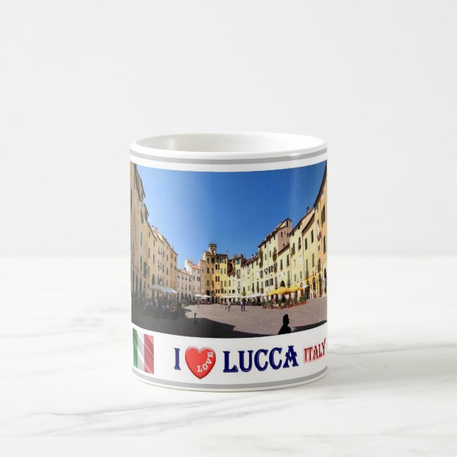 Caneca De Café Itália - Toscana - Lucca - I Love - (Centro)