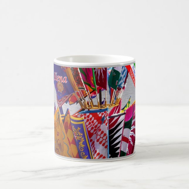 Caneca De Café Itália - Toscana - Siena - Bandeiras do Palio - (Centro)