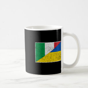 Caneca De Café Itália Ucrânia Bandeira Italiana Ucraniana Apoio C