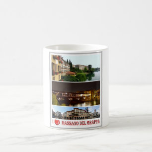 Caneca De Café Itália - Veneto - Bassano del Grappa - I Love -