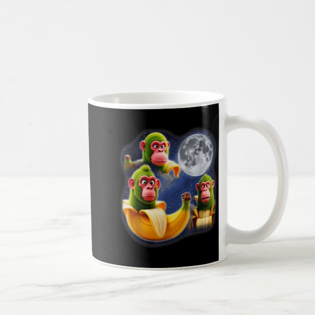 Caneca De Café Italian Brainrot Chimpanzini Bananini 3 Moon Weird (Direita)