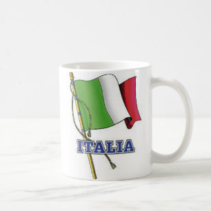 Caneca de café italiana da bandeira