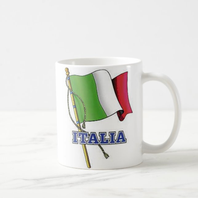 Caneca de café italiana da bandeira (Direita)
