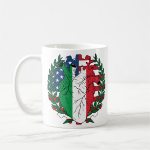Caneca De Café Itálico-americano EUA EUA Estados Unidos Itália It