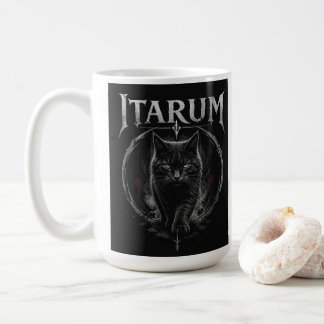 Caneca De Café Itarum Cat Gothic Black Cat Dark Fantasy Art