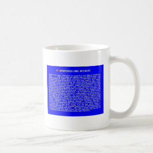 CANECA DE CAFÉ ITISAPARTHEID.ORG PORQUE