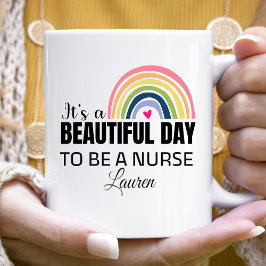 Caneca De Café Its a Beautiful Day Nuse rainbow Name Coffee Mug