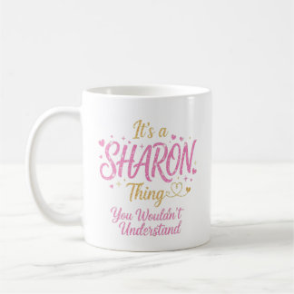 Caneca De Café It's A Sharon Thing Pink Gold Women Gift