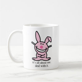 Caneca De Café It's all about me deal with it funny bunny Mug