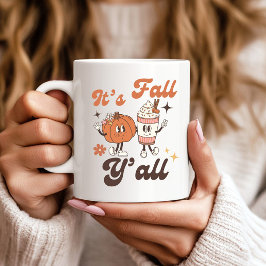 Caneca De Café It's Fall Y'all Pumpkin Spice Latte