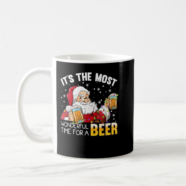 Caneca De Café Its The Most Wonderful Time For A Beer Christmas S (Esquerda)