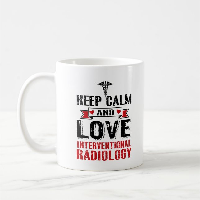 Caneca De Café IV Tecnologia Interventiva Radiologia Tech Love (Esquerda)