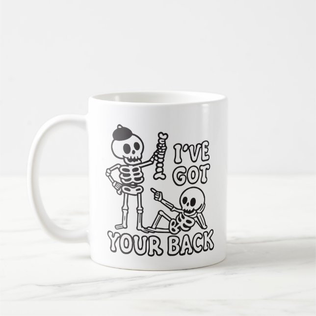 Caneca De Café I've got your back funny skeleton (Esquerda)