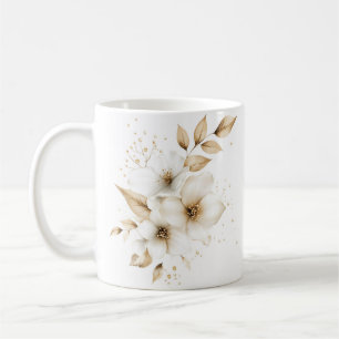 Caneca De Café Ivory Floral Coffee Mug