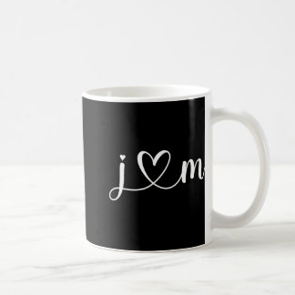 Caneca De Café J Amor M Noiva Namorado e Namorada J Letra A