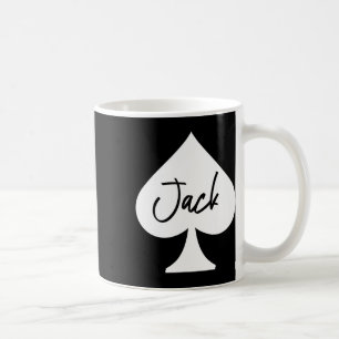 Caneca De Café J Do Pá De Espadas Do Carnaval De Cartões Hallowee
