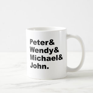 Caneca De Café J.M. Barrie de Peter Pan Peter Wendy Michael Joh