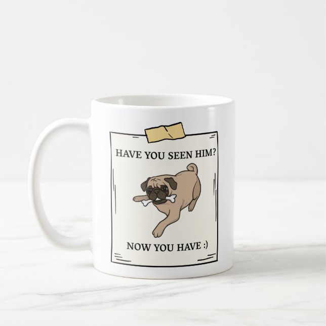 Caneca De Café Já Viste Cachorro, Agora Que Quis Pet? (Esquerda)