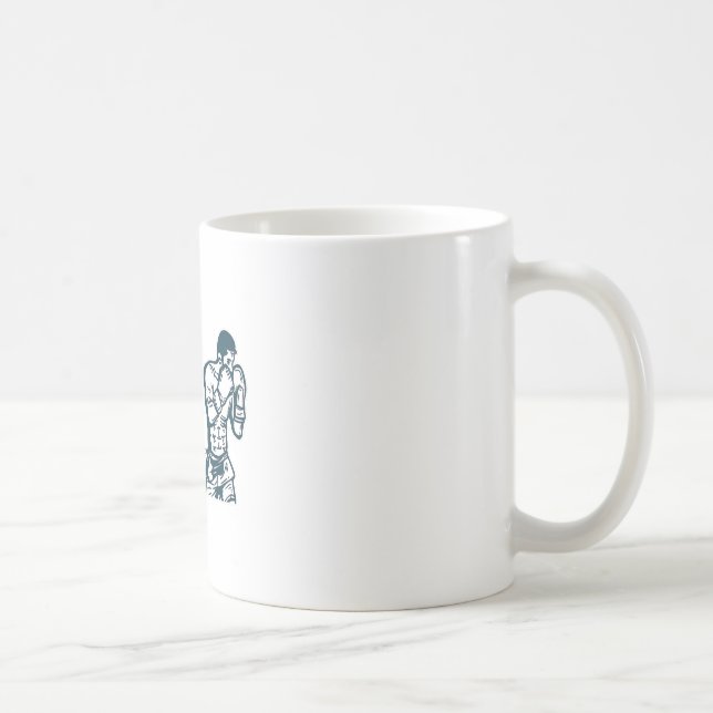 Caneca De Café Jab Hook Cross Uppercut Boxe Para Boxeadores Homen (Direita)