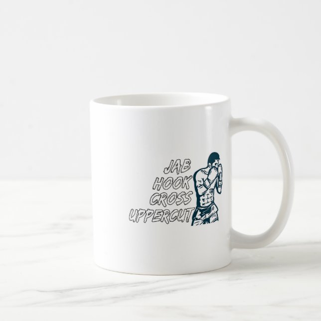 Caneca De Café Jab Hook Cross Uppercut Boxing Para Boxer Men (Direita)