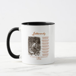 Caneca De Café Jabberwocky Poem por Lewis Carroll (Adder Negro)