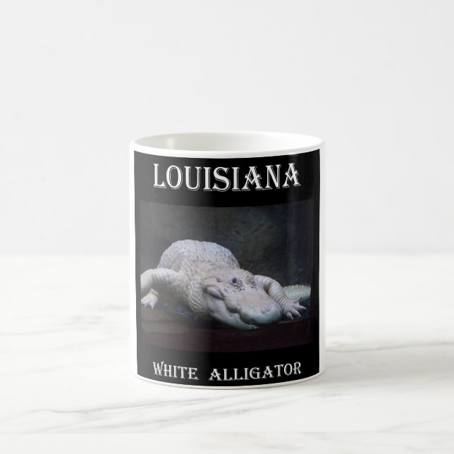Caneca De Café Jacaré branco de Louisiana novo (Centro)