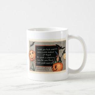 Caneca De Café Jack O Lantern Pumpkin Witch Bat Owl