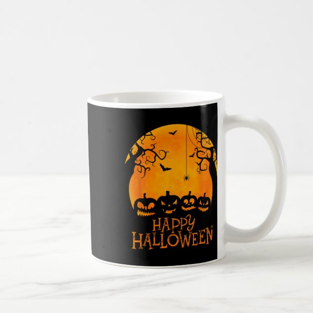Caneca De Café Jack O Lanterna Face Feliz Halloween Pumpkins Men  (Direita)