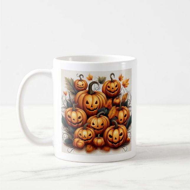 Caneca De Café Jack O Lanterns (Esquerda)