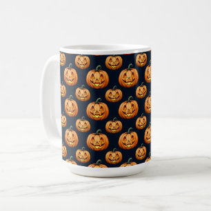 Caneca De Café Jack o'Lanterns em preto