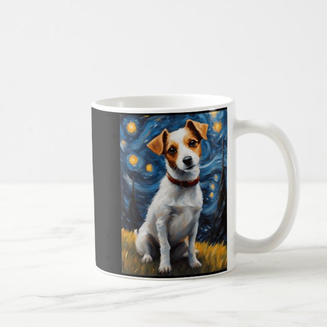 Caneca De Café Jack Russel com Impressão de pintura colar (Direita)