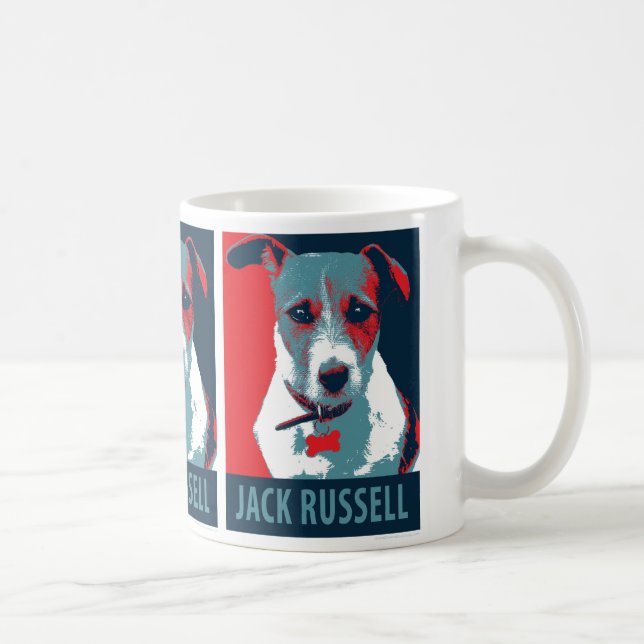 Caneca De Café Jack Russel Terrier Esperança Política Parody (Direita)