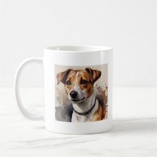 Caneca De Café Jack Russell aquarela Eu Amo Meu Jack Russell