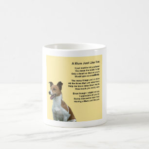 Caneca De Café Jack Russell Design Mug com um poema de Mãe