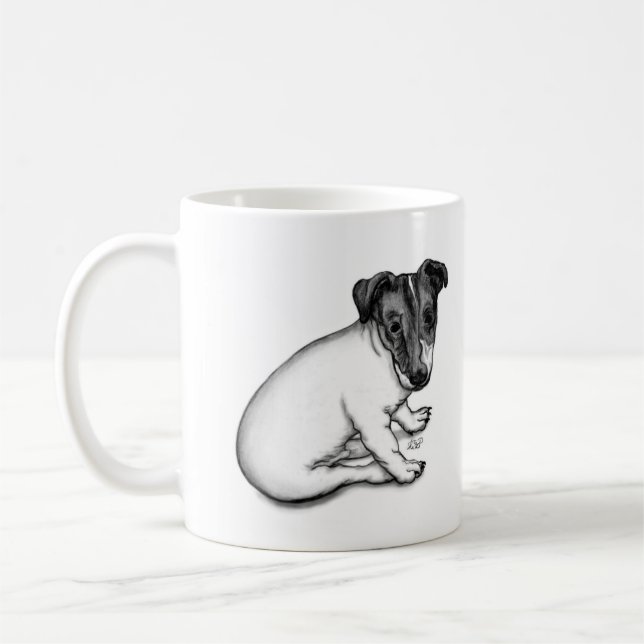 Caneca De Café Jack Russell Puppy 10 semanas (Esquerda)