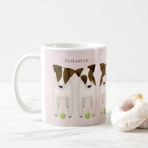 Caneca De Café Jack Russell Terrier ama mãe de cão personalizada